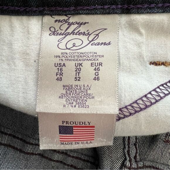 NYDJ Slim Straight Denim Jeans Size 16 - Picture 8 of 9